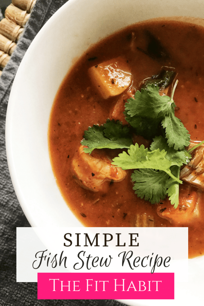 An easy fish soup with simple ingredients. Use whatever fish you have on hand. #paleo #whole30 #lowcarb #wholefood